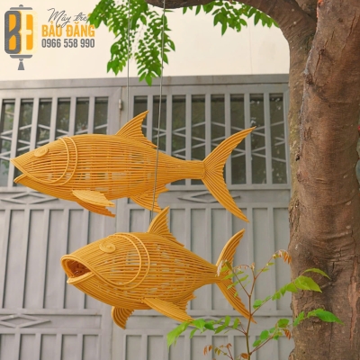 ĐÈN LỒNG MÂY TRE CÁ NGỪ