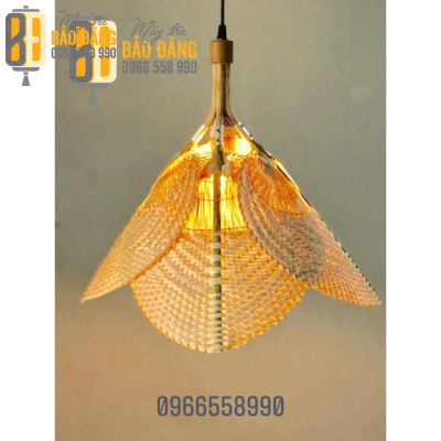 ĐÈN LỒNG QUẠT MÂY TRE