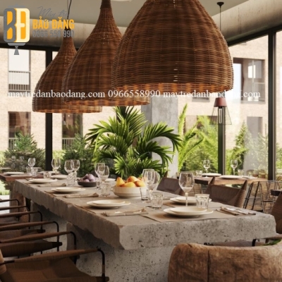 ĐÈN CHỤP ĐAN THỦ CÔNG MÂY TRE