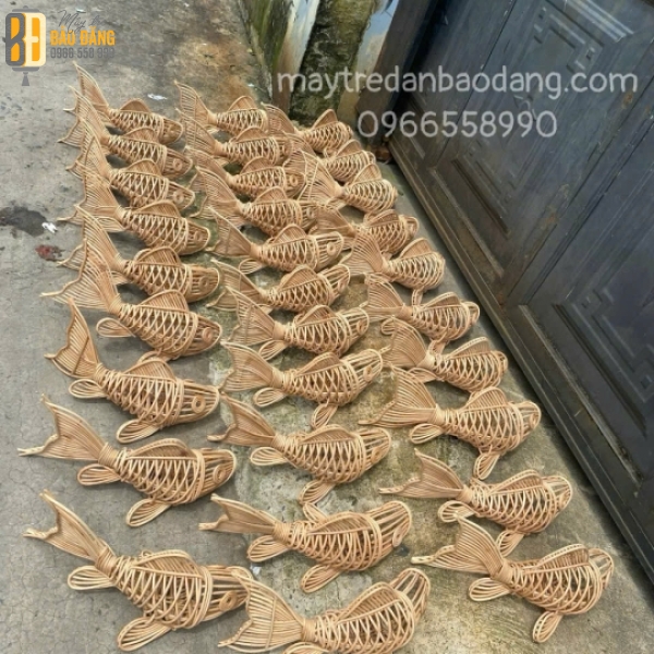 ĐÈN LỒNG MÂY TRE CÁ CHÉP 02