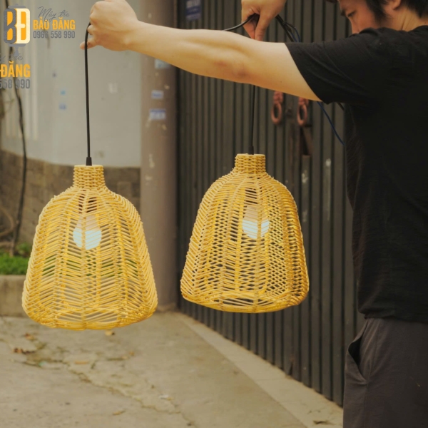 ĐÈN LỒNG MÂY TRE GIỎ CUA