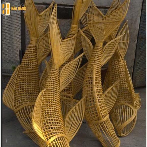 ĐÈN LỒNG MÂY TRE CÁ CHÉP 01