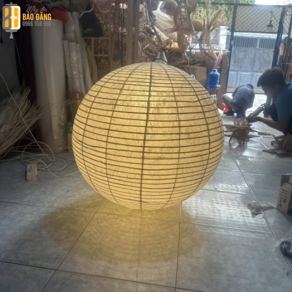 LỒNG ĐÈN MÂY TRE GIẤY DÓ HÌNH TRÒN