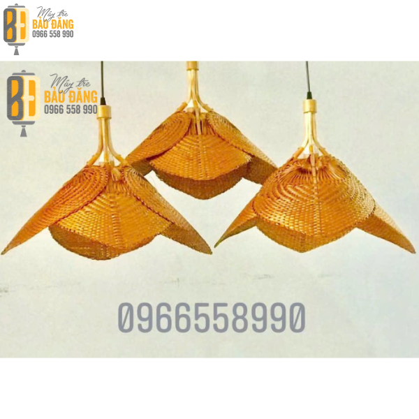 ĐÈN LỒNG QUẠT MÂY TRE