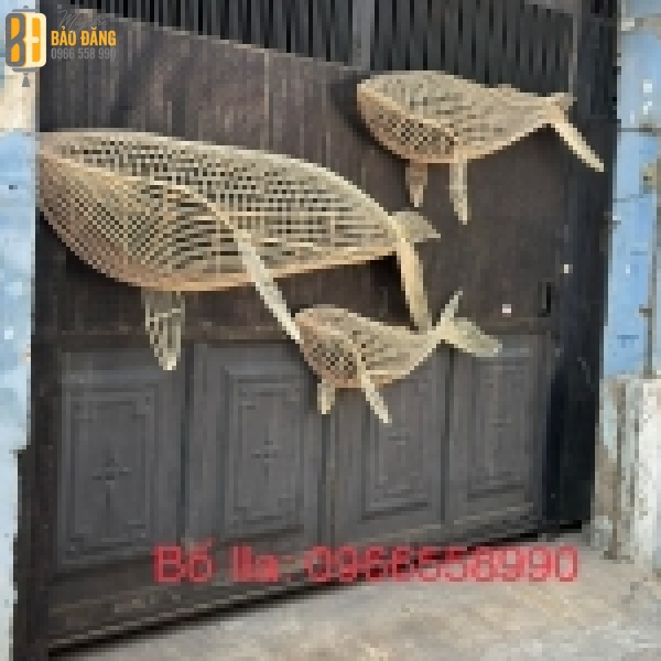 Đèn Lồng Mây Tre Cá Voi 01