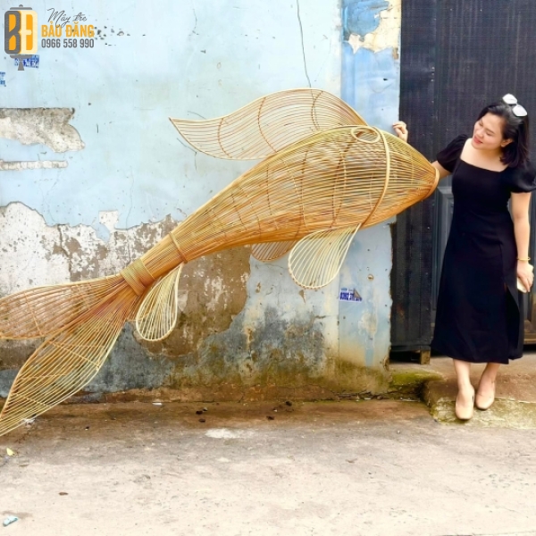 ĐÈN LỒNG MÂY TRE CÁ MÂY