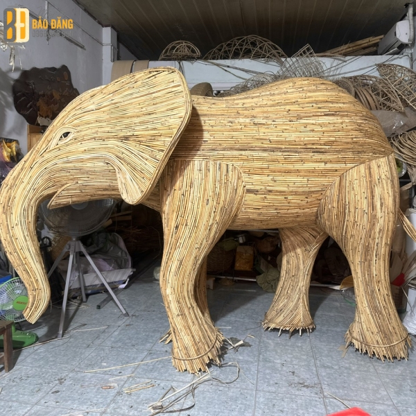 Mô Hình Mây Tre Con Voi