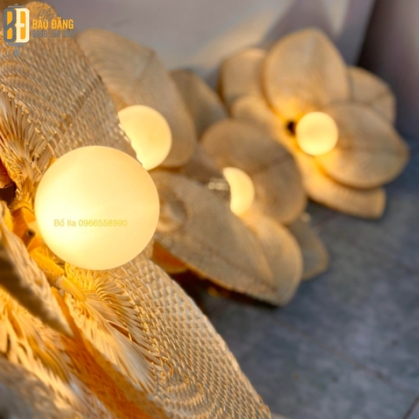 ĐÈN LỒNG MÂY TRE THẢ TRẦN HÌNH QUẠT