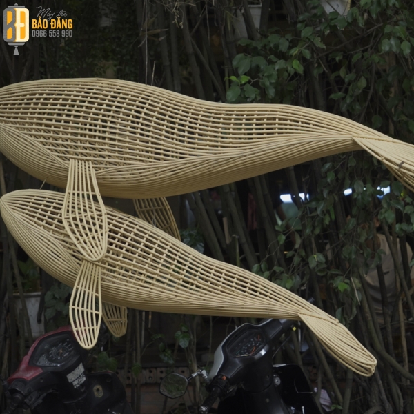 Đèn Lồng Mây Tre Cá Voi 01