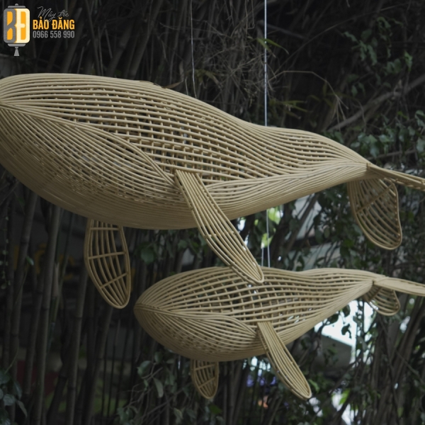Đèn Lồng Mây Tre Cá Voi 01