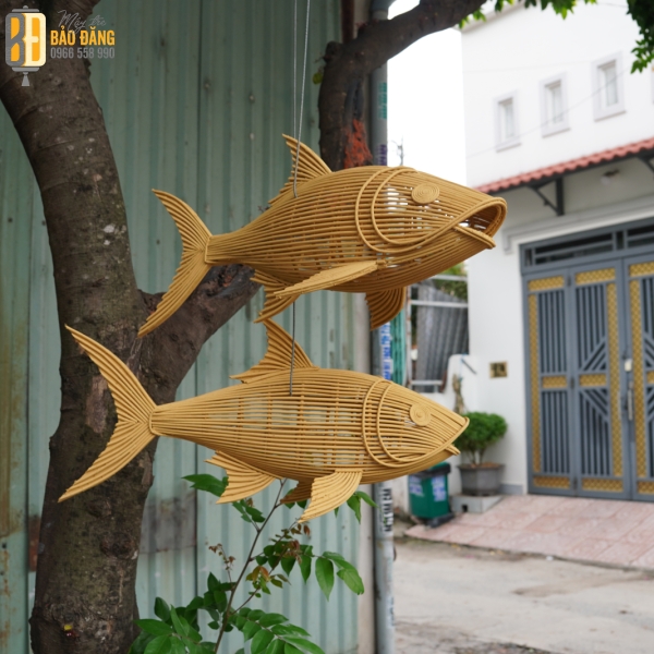 ĐÈN LỒNG MÂY TRE CÁ NGỪ