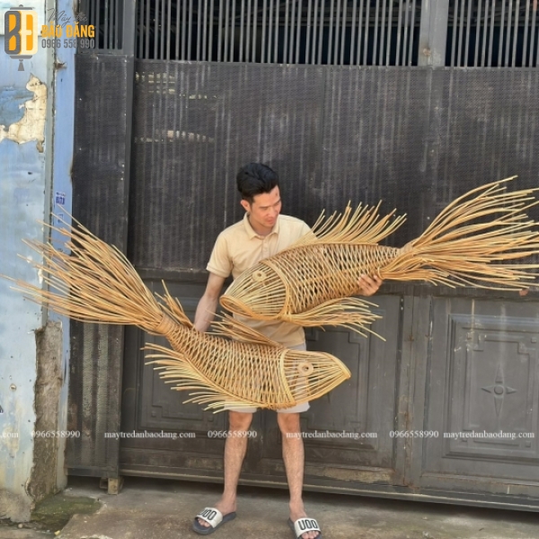 ĐÈN LỒNG MÂY TRE CÁ CHÉP ( TUA RUA )