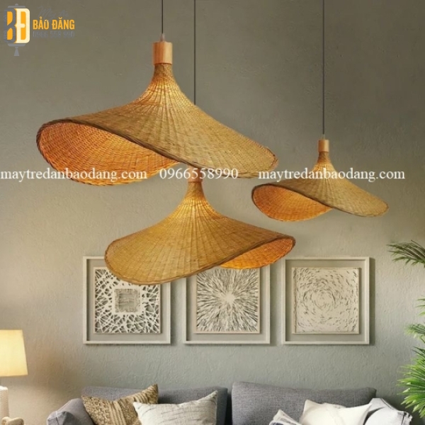 ĐÈN MÂY TRE HÌNH NÓN