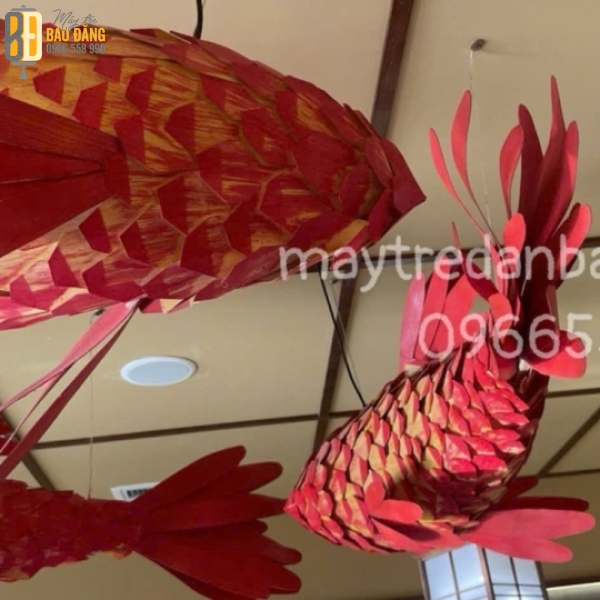 ĐÈN LỒNG MÂY TRE CÁ CHÉP HÓA RỒNG 03