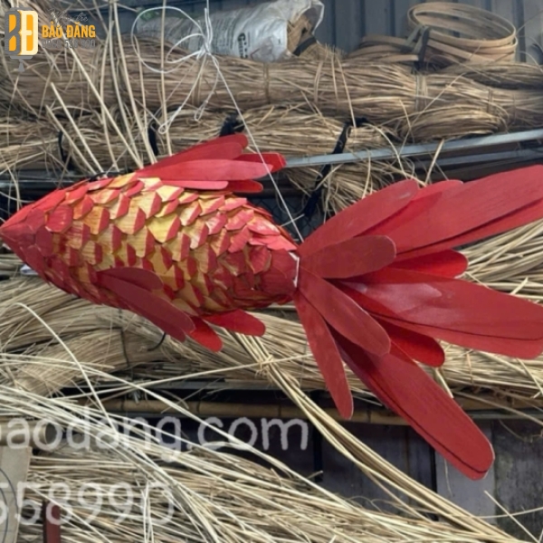 ĐÈN LỒNG MÂY TRE CÁ CHÉP HÓA RỒNG 03