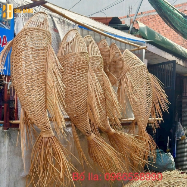 ĐÈN LỒNG MÂY TRE CÁ CHÉP ( TUA RUA )