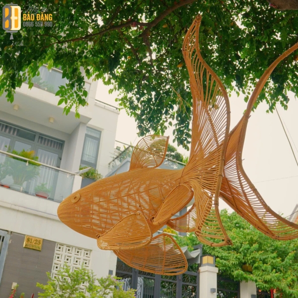 ĐÈN LÔNG MÂY TRE CÁ BỐN ĐUÔI